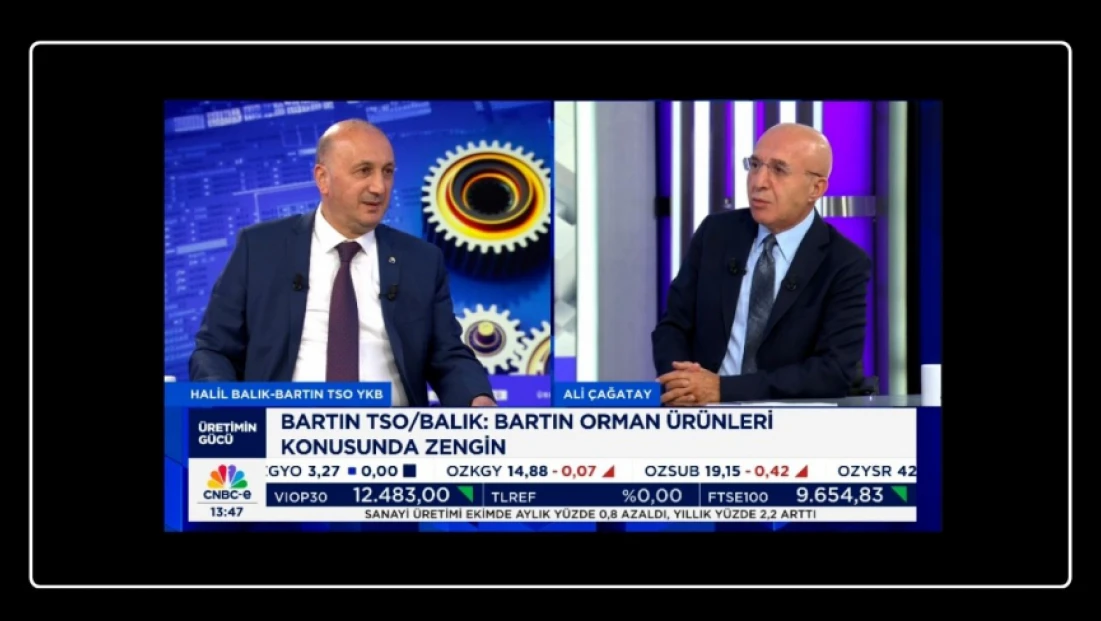 Başkan Balık, CNBC-e’de Bartın Ekonomisini Anlattı