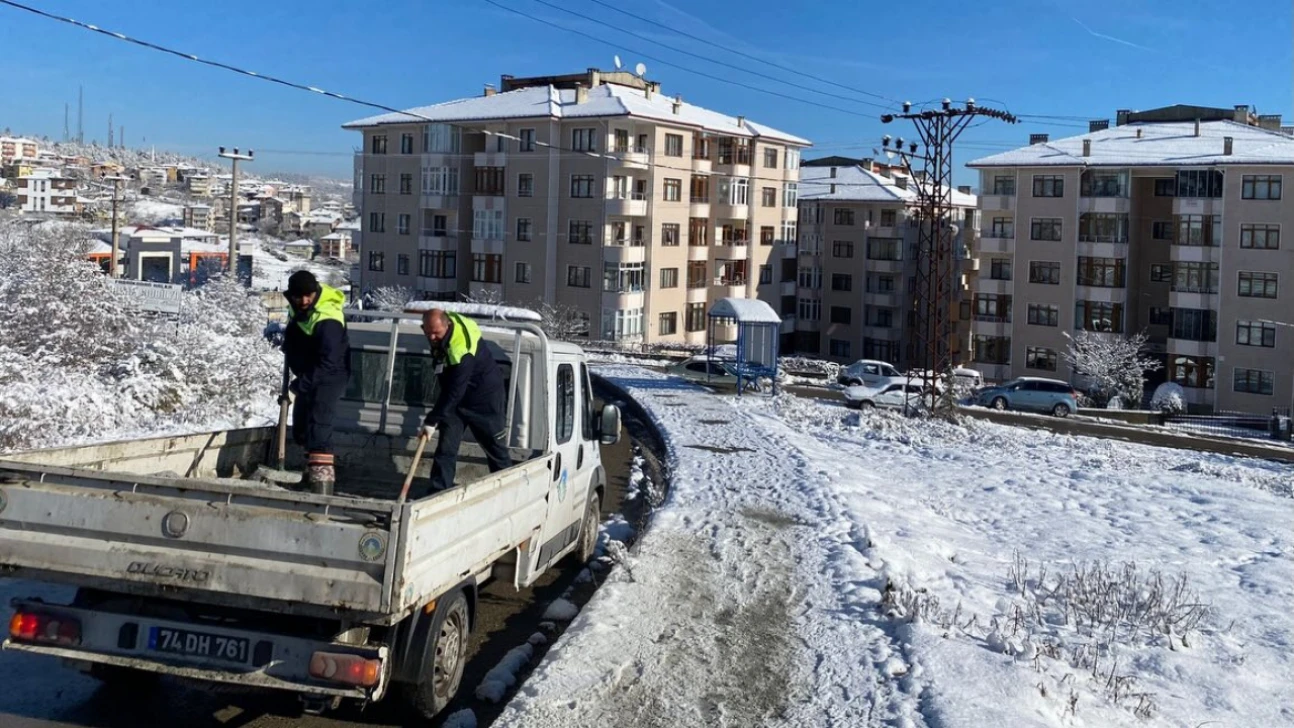 Bartın'da Kar Seferberliği