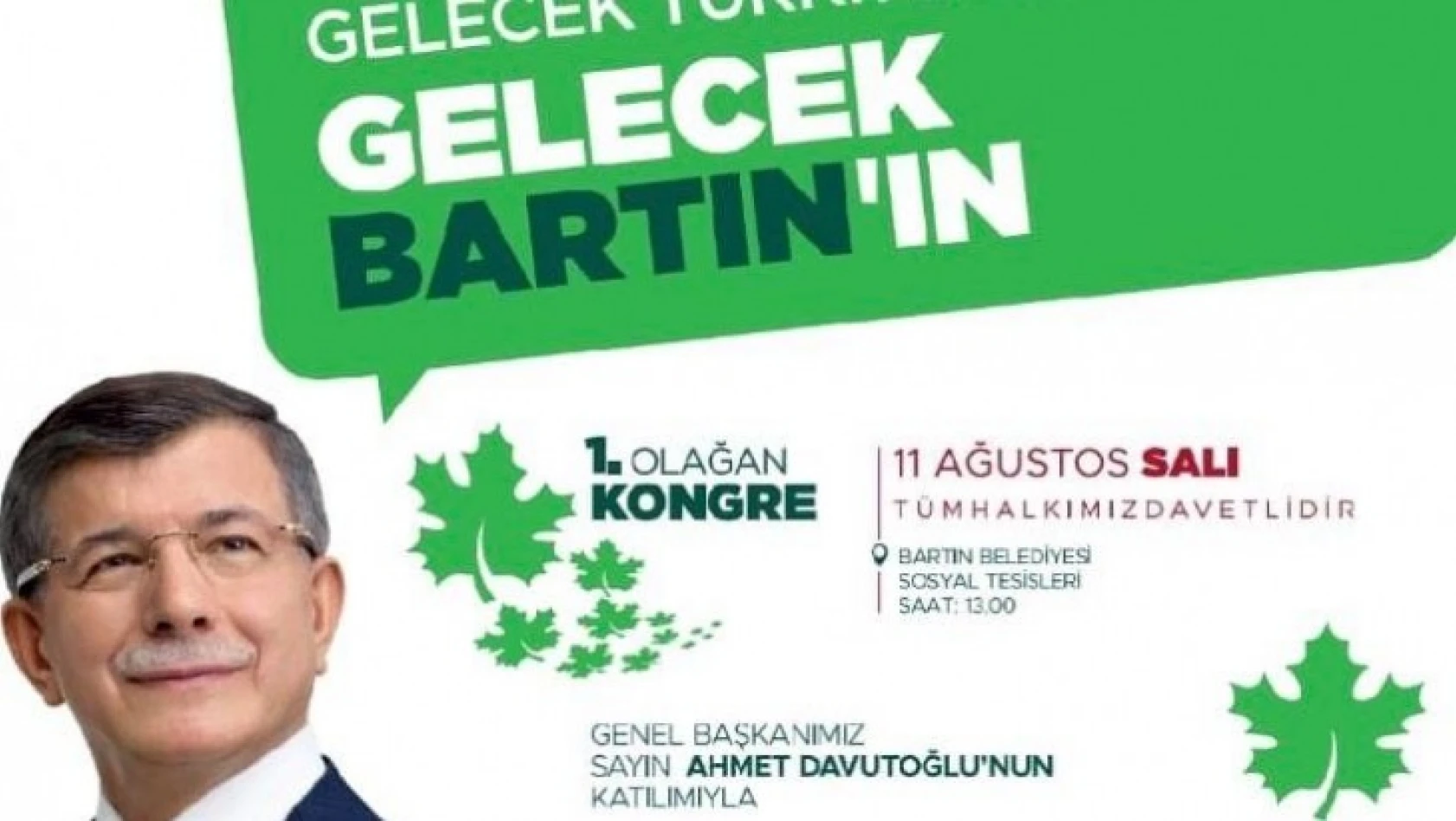 Ahmet Davutoğlu, yarın Bartın'da