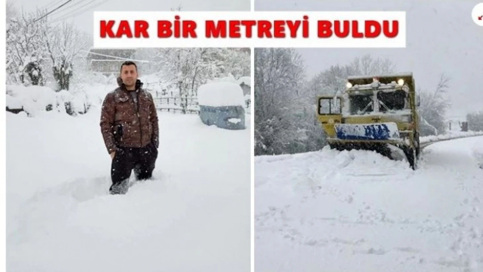 Bartın'da yoğun kar, 145 köy yolu kapandı