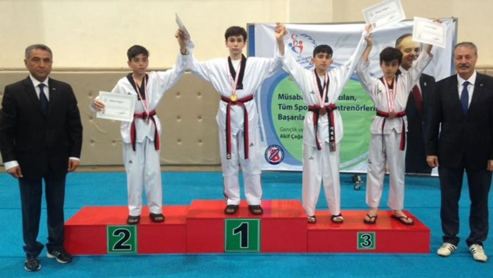 Taekwondo'da 3 madalya birden