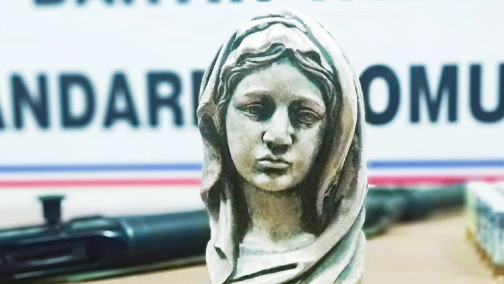 Meryem ana figürlü heykel başı ele geçirildi