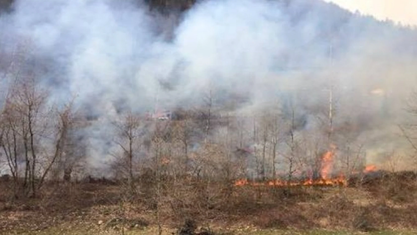 Kumluca'da anız yangını korkuttu