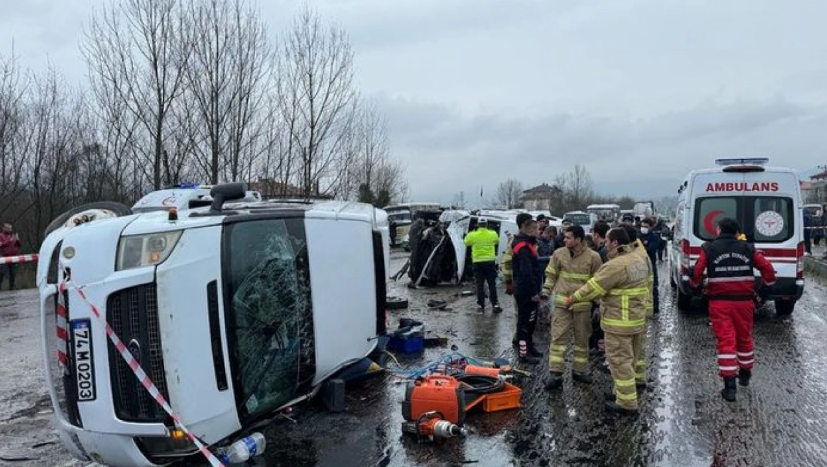 Bartın'da  611 adet ölümlü yaralanmalı trafik kazası meydana geldi