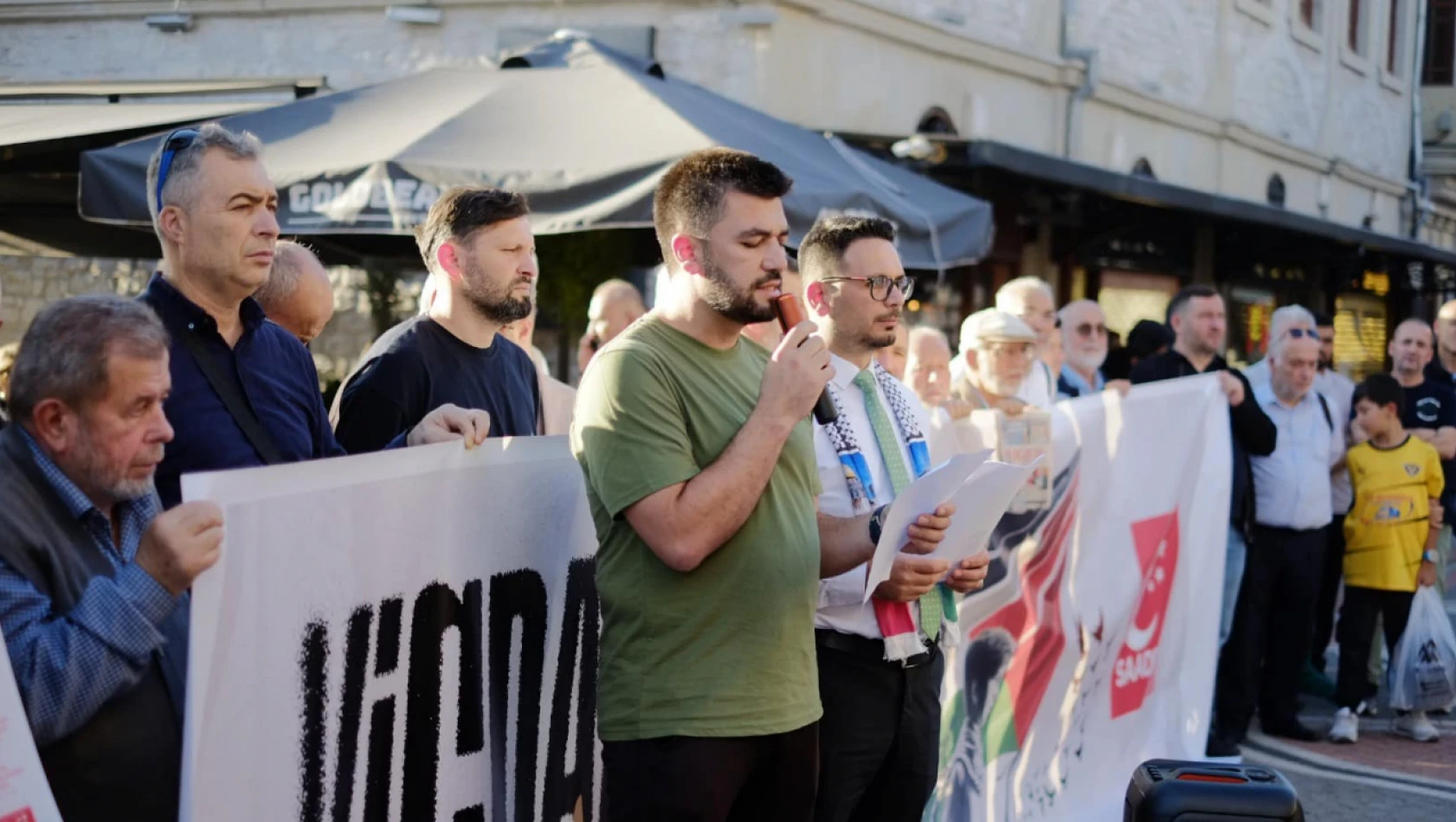 Saadet Partisi İl Başkanlığı, İsrail'i protesto etti