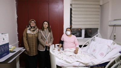 Vali Arslan'dan Muhtar Ülviye Kaya'ya Geçmiş Olsun Ziyareti