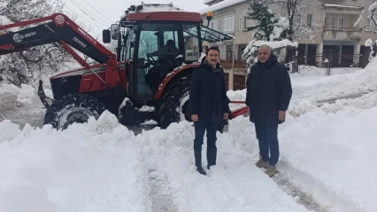 Amasra'da Karla Mücadeleye Yakın Takip