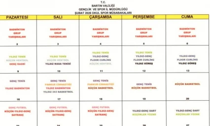 Bartın'da Okul Sporları Haftası Dolu Dolu Geçecek