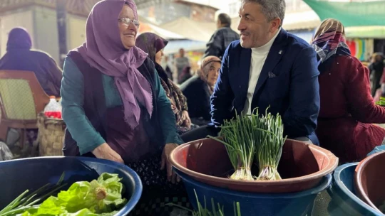 Kalaycı, halkla pazarın nabzını tuttu