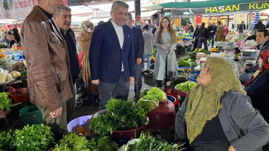 Kalaycı, halkla pazarın nabzını tuttu