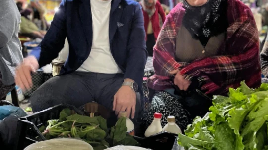 Kalaycı, halkla pazarın nabzını tuttu