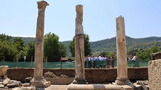 Amasra'da tarihe ışık tutan kazılar yerinde incelendi