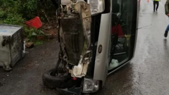 Amasra girişinde kaza