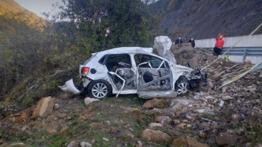 Baraj mevkiinde feci kaza