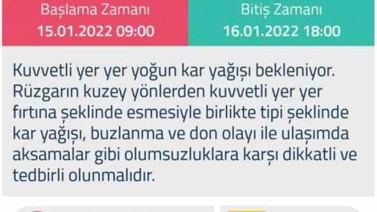 Bitti derken yeni uyarı geldi