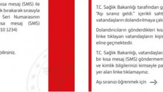 Bakanlık uyarıda bulundu