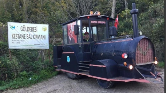 Kara tren gelin arabası oldu