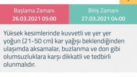 Meteorolojiden Bartın için uyarı geldi