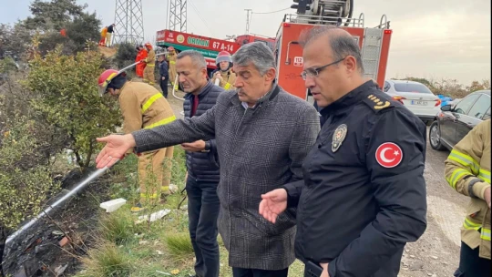 İnkumu'nda yangın çıktı