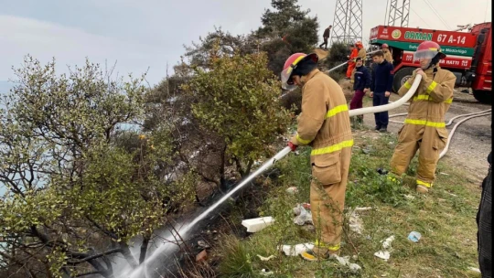 İnkumu'nda yangın çıktı