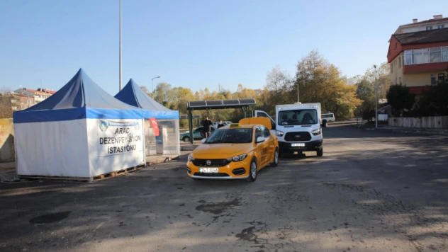 75 bin 905 araç dezenfekte edildi