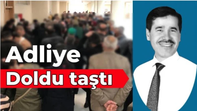 Adliyede böyle kalabalık görülmed