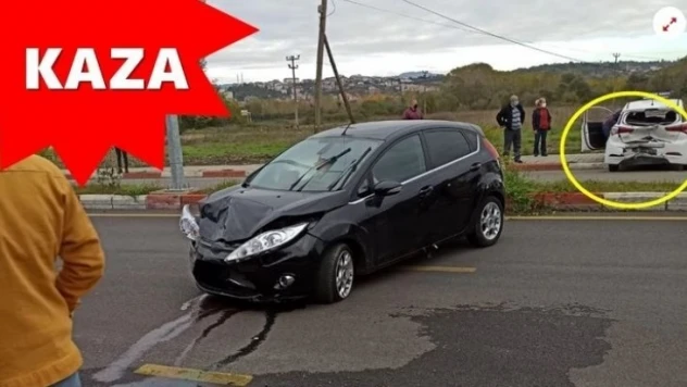 Arkadan çarptı, karşı şeride geçti