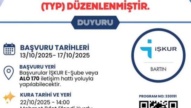 Bartın'da 60 Kişiye TYP Kapsamında İş Fırsatı