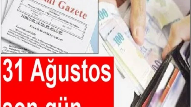 Başvurular 31 Ağustos'a kadar alınacak!