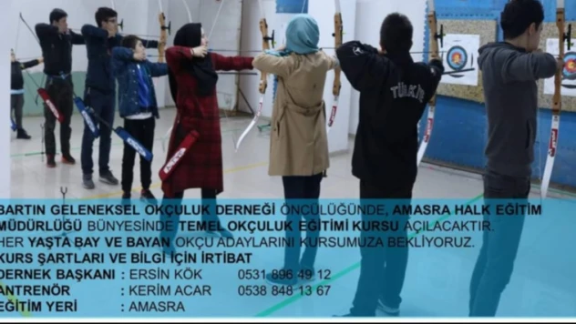 Amasra'da temel okçuluk eğitimi başlıyor