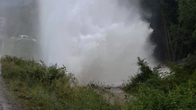 Ulupınar Su İsale Hattında su patlağı