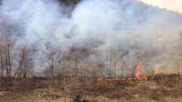 Kumluca'da anız yangını korkuttu