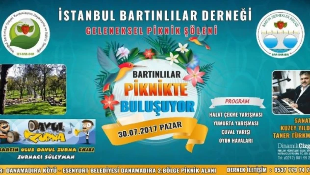 İST-BAR-DER, BARTINLILARI PİKNİKTE BULUŞTURACAK