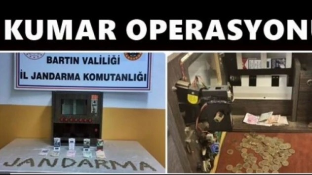 Jandarmadan o köye kumar baskını