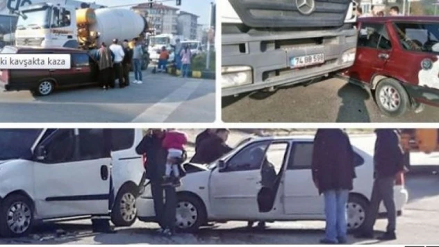 İki kavşakta kaza