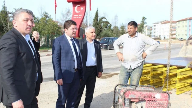Tunç, Bartın çevre yolu bölünmüş yol çalışmalarını inceledi