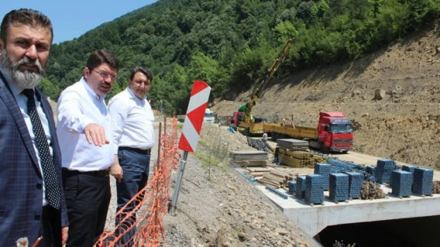 TUNÇ, KUMLUCA-KOZCAĞIZ YOLUNDAKİ ÇALIŞMALARI İNCELEDİ