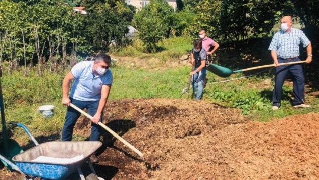 Güzelcehisar'da fındık kabuğundan doğal gübre