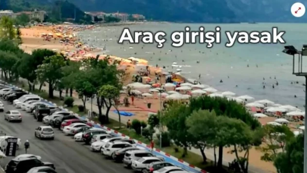İnkumu araç girişine kapatıldı