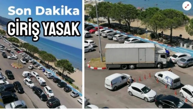 İnkumu araç girişine kapatıldı
