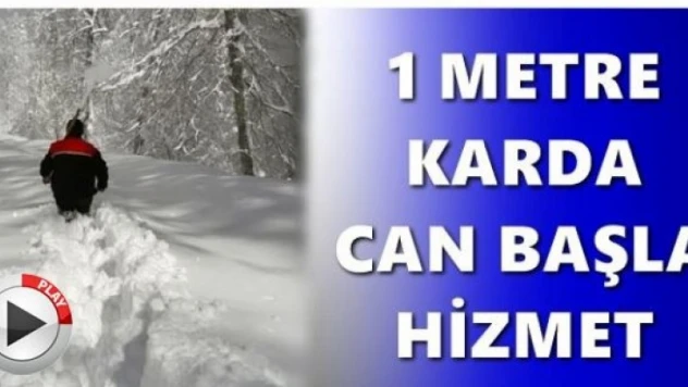 İş makinesi gidemeyince yürüyerek gittiler