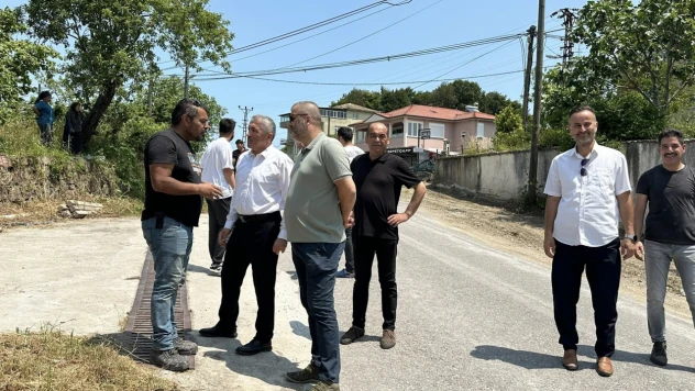 Kalaycı Amasra eski yoldaki çalışmaları inceledi