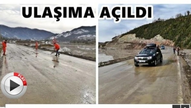 Kapanan yol ulaşıma açıldı