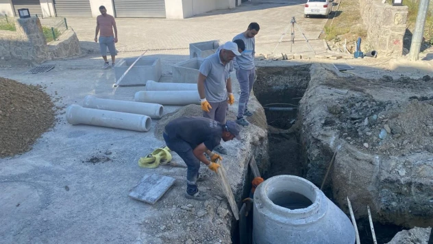 Karaköy Mahallesi 287. Sokak'ta altyapı çalışması