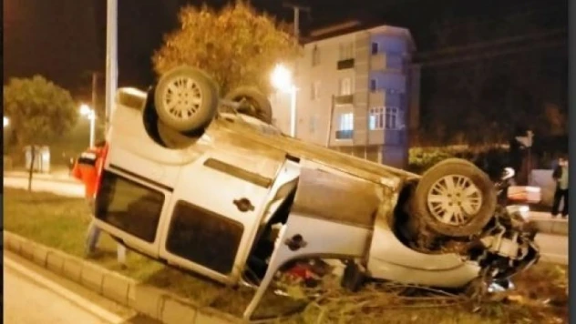 Kontrolü kaybetti, takla attı