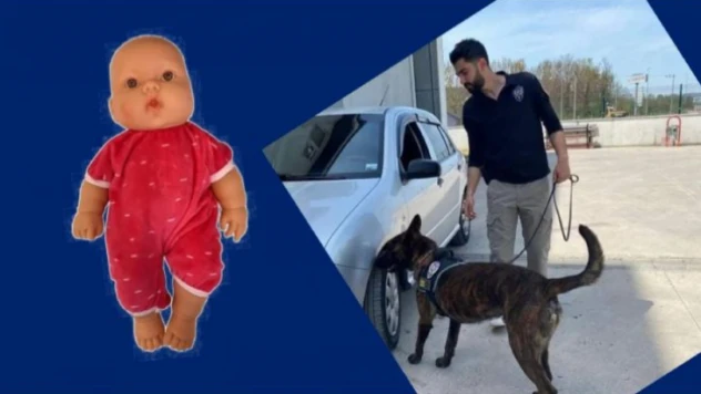 Oyuncak bebeğin içinden çıktı