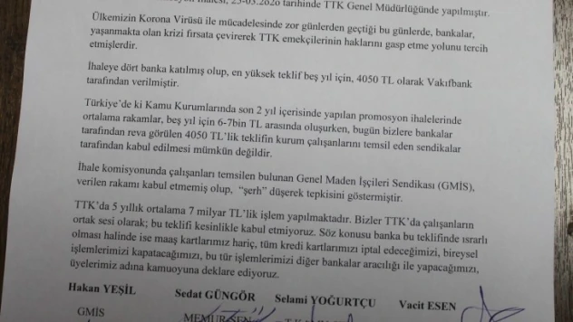Sendikalardan TTK promosyonlarıyla ilgili açıklama