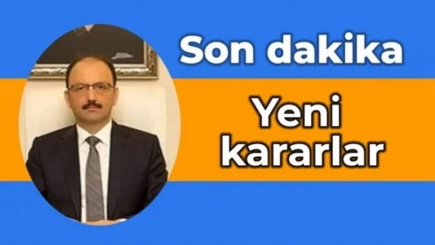 Yeni kararlar alındı