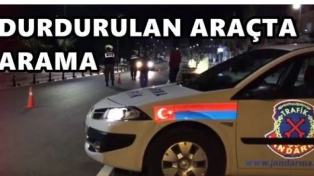 Yol kontrolünde ele geçirildi