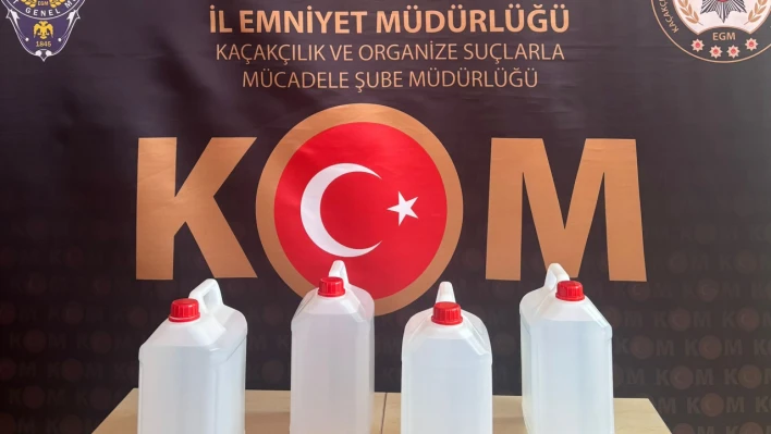 20 litre etil alkol ele geçirildi